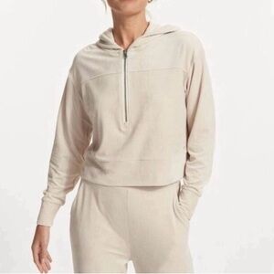 Vuori Haven Cream Half-Zip Hoodie